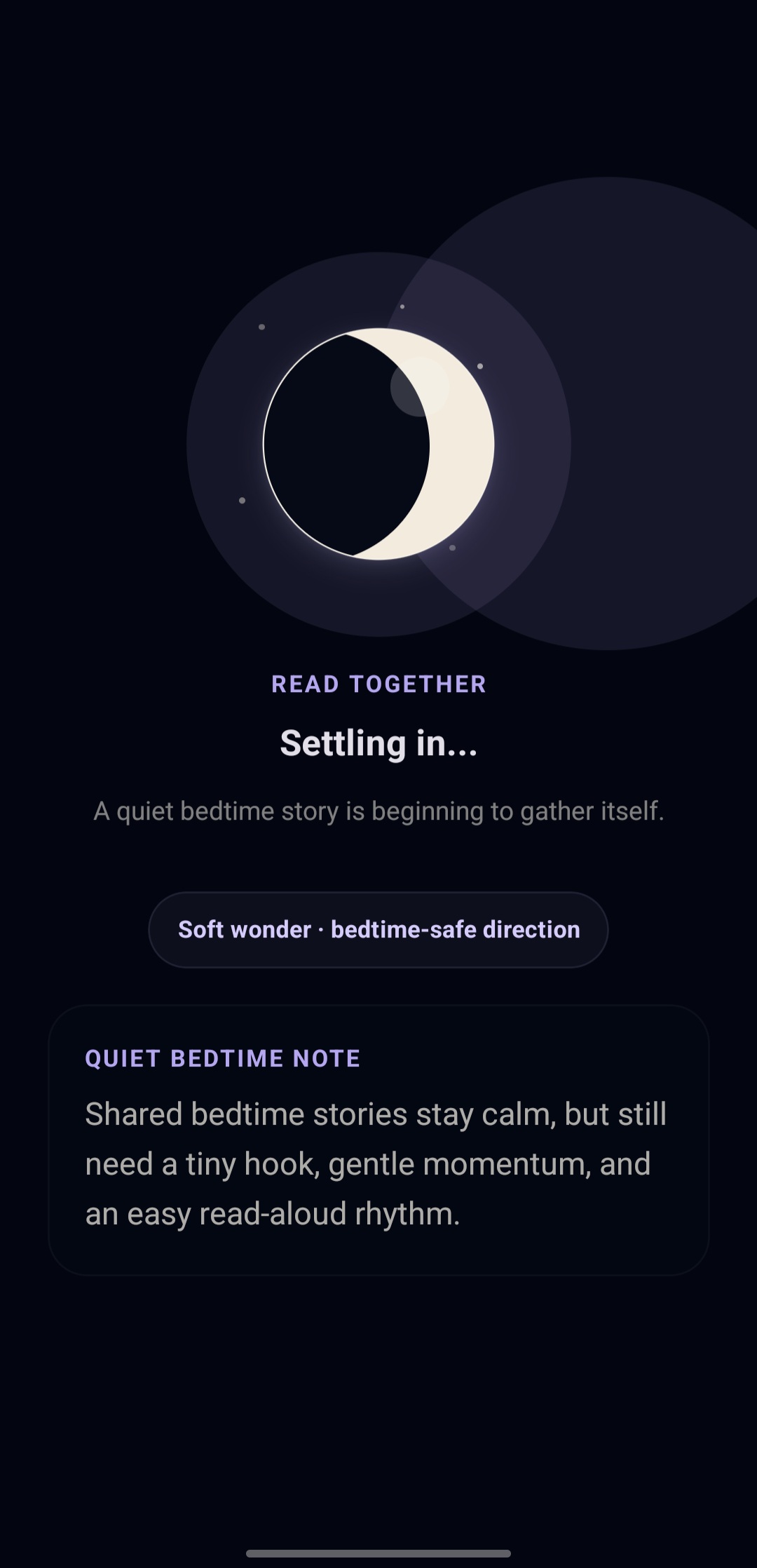 Read Together story generation loading screen